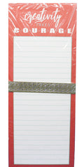 Jumbo Magnetic List Pad -  Creativity Takes Courage
