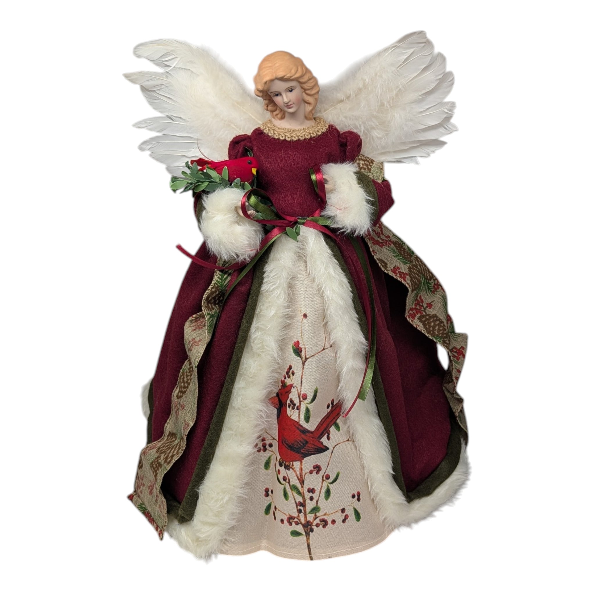 Cardinal Angel Tree Topper