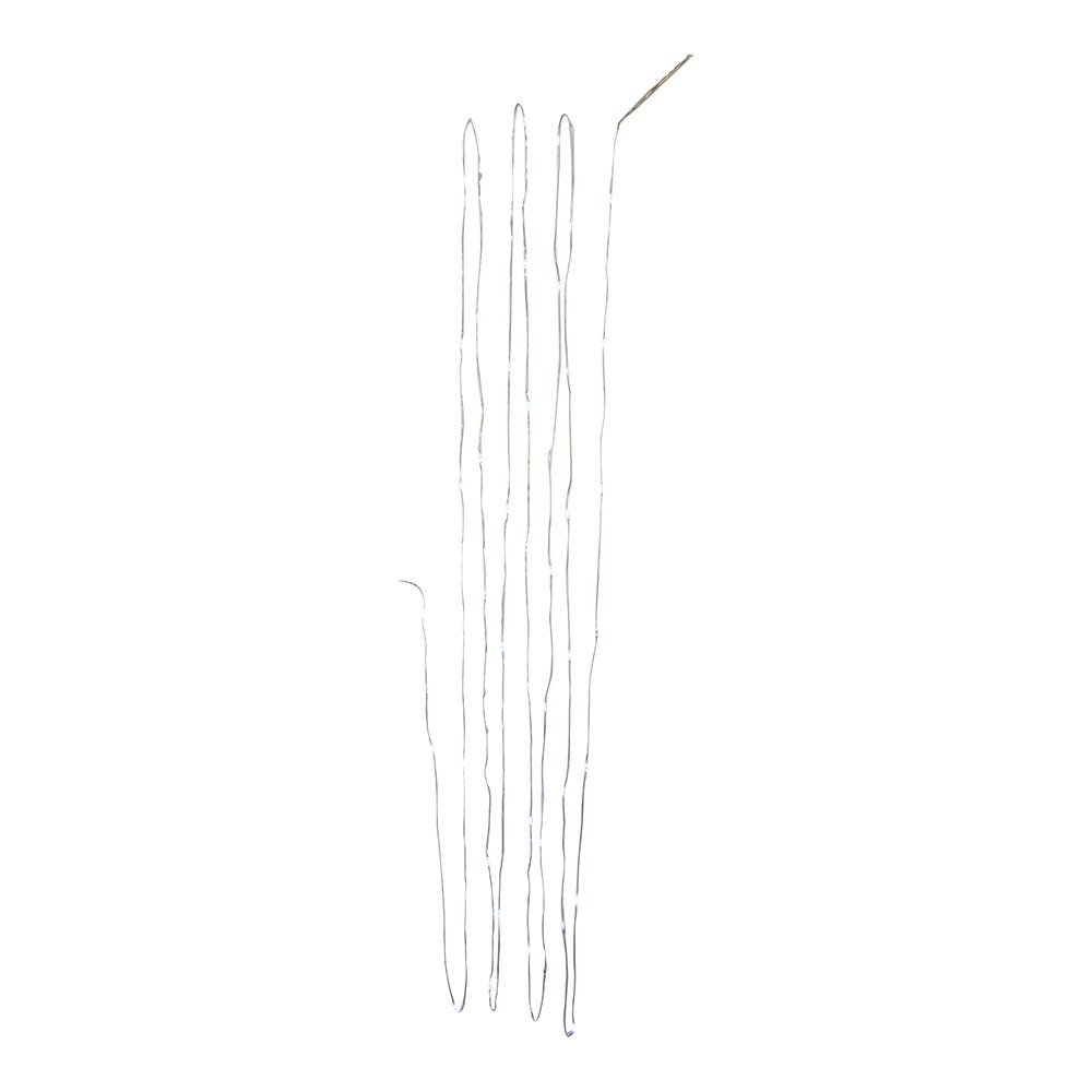 50-Light Cool White Soft Twinkle Fairy LED Silver Wire Light Set