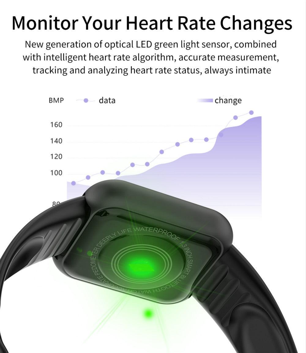Fitness Wristwatch Color Screen Smart Sport Bracelet Activity Running Activity Fitness Tracker Smartwatch Heart Rate Monitor Waterproof Fitness Tracker Heart Rate For Children Men Women