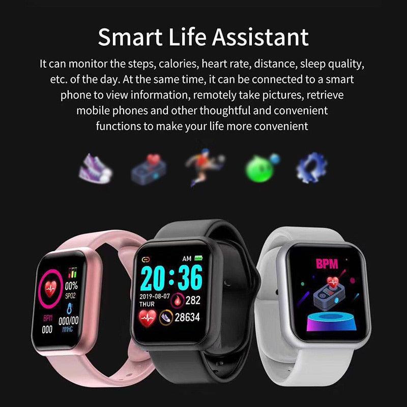 Fitness Wristwatch Color Screen Smart Sport Bracelet Activity Running Activity Fitness Tracker Smartwatch Heart Rate Monitor Waterproof Fitness Tracker Heart Rate For Children Men Women
