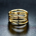 Five Layer Stack Ring in 18K Gold Plating - Assorted Sizes