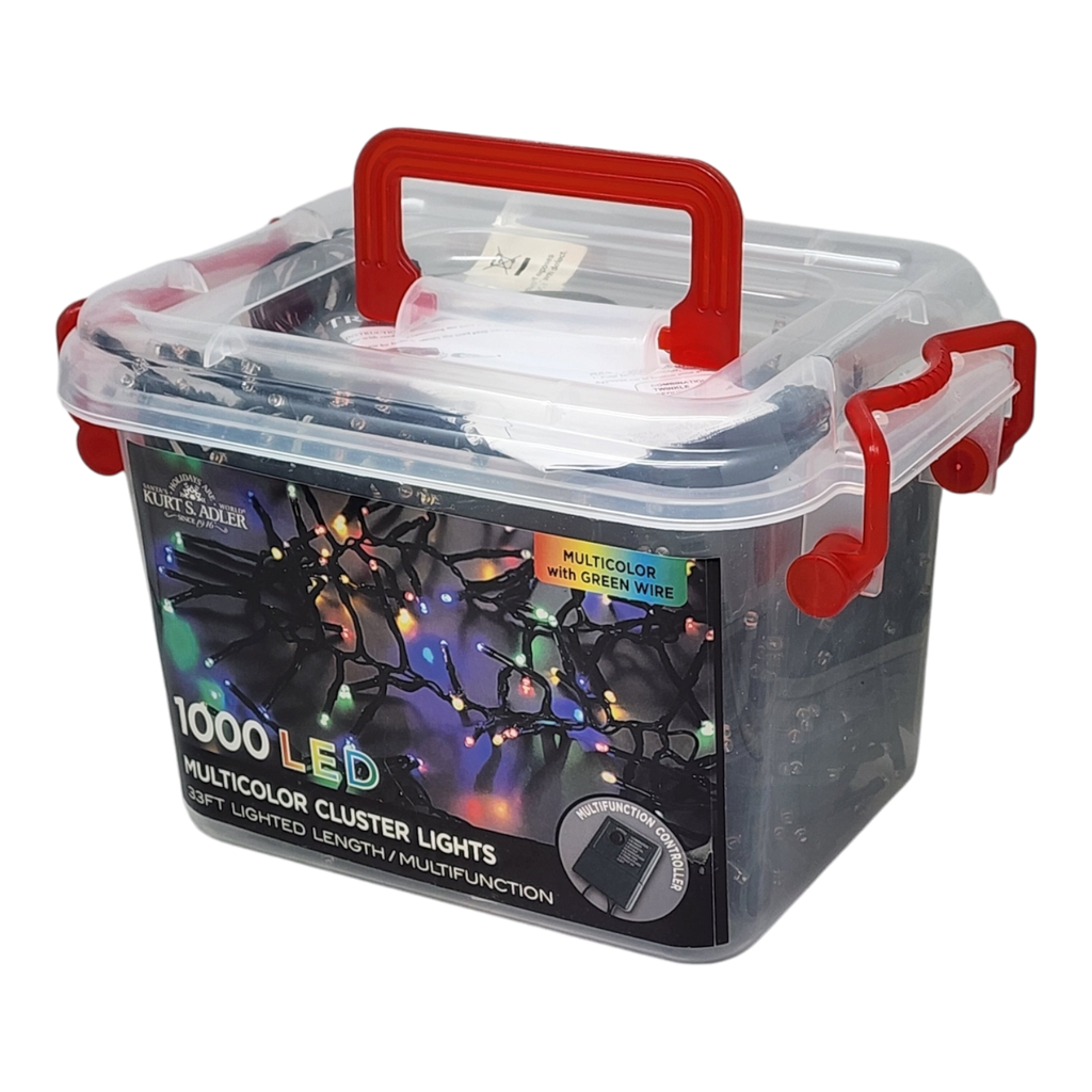 1000-Light Multi-Color LED Cluster Light Set