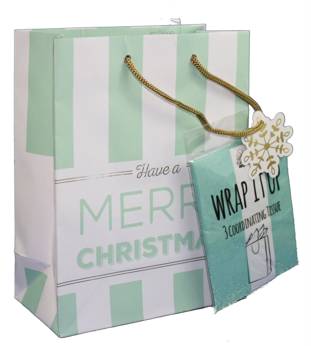 Traditional Gift Bag With Matching Tissue - Holiday Cheer Large