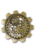 Bronze Steampunk Gear Brooch