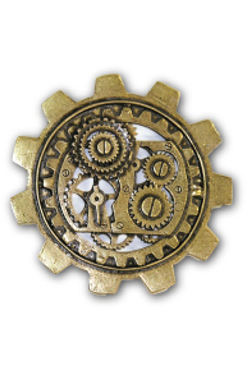 Bronze Steampunk Gear Brooch