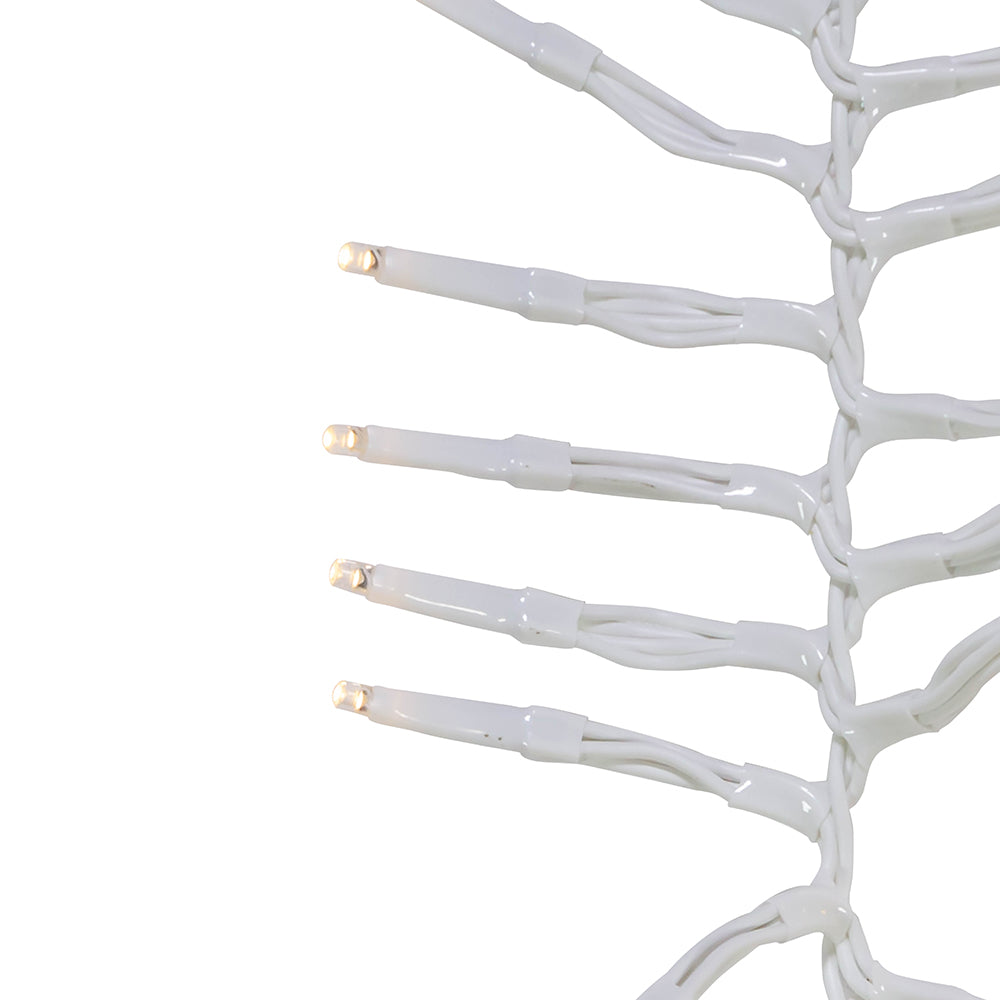 2000-Light Warm White LED White Wire Cluster Garland