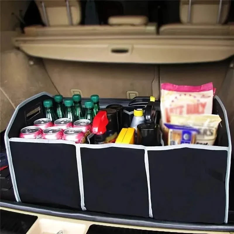 Foldable Black Car Trunk Cargo Storage Bag