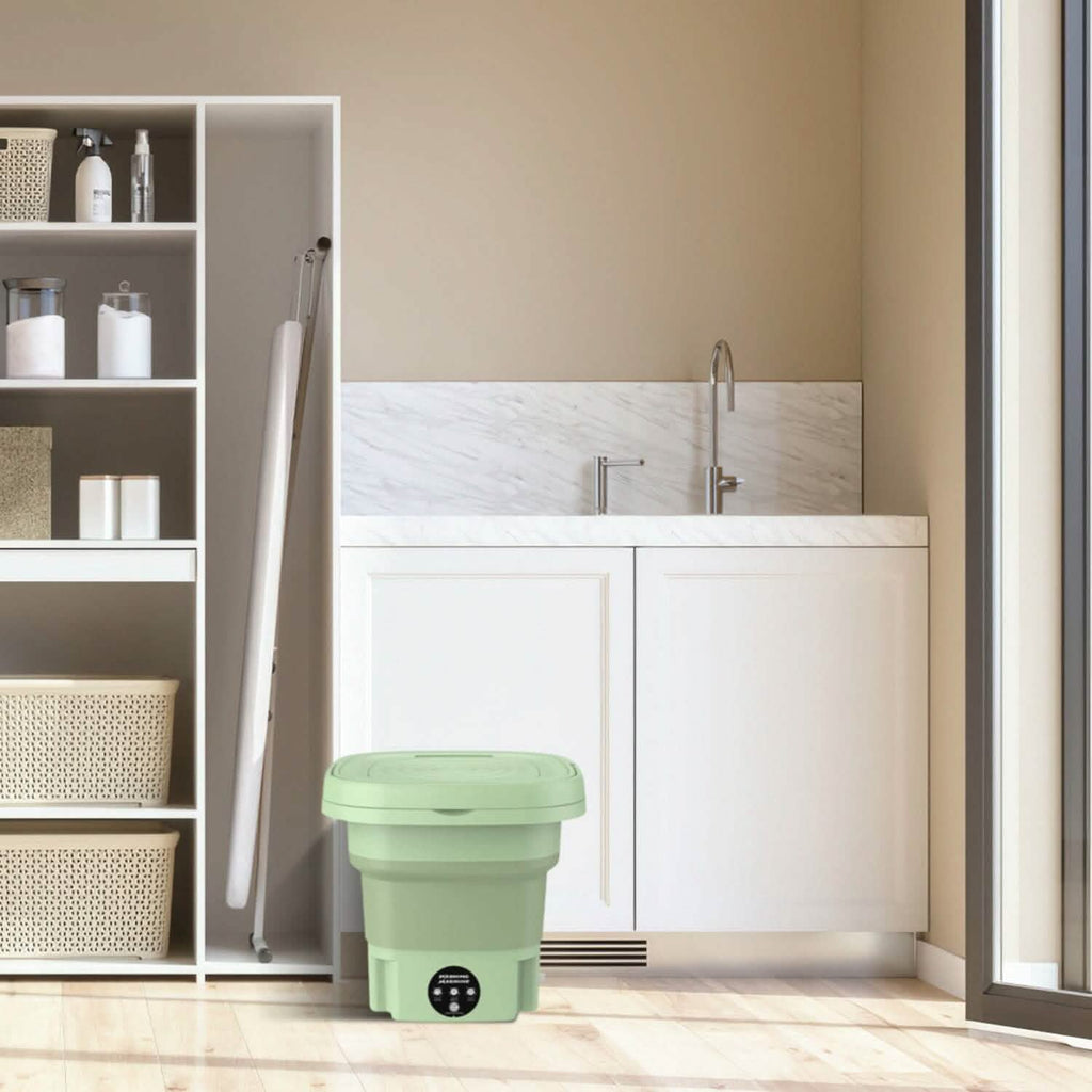 Foldable Laundry Machine with Detachable Drain Basket