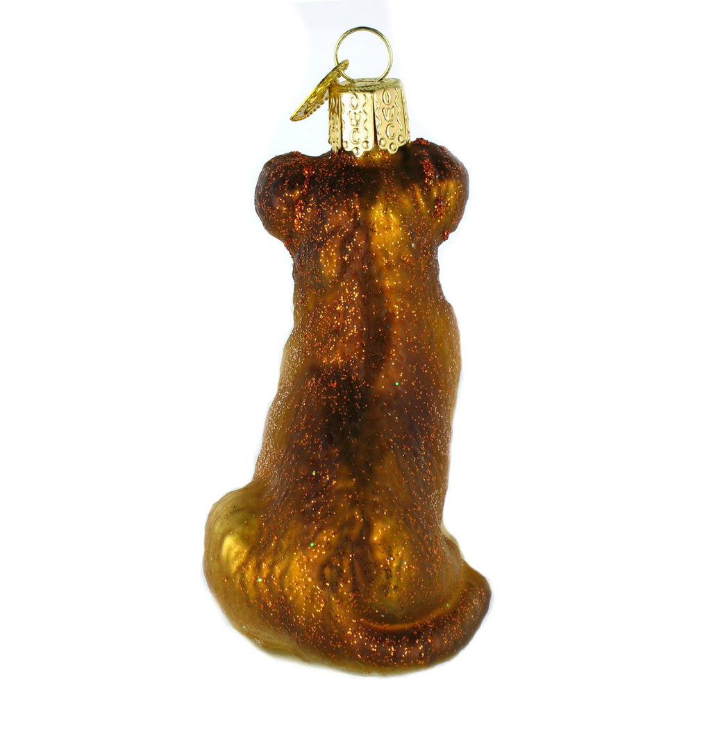 Shepherd Puppy Glass Ornament