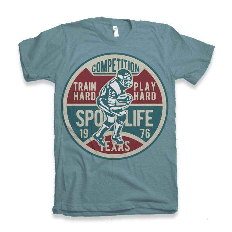 Football Competition Men's Bamboo Viscose/Organic Cotton Short Sleeve Graphic T-Shirt
