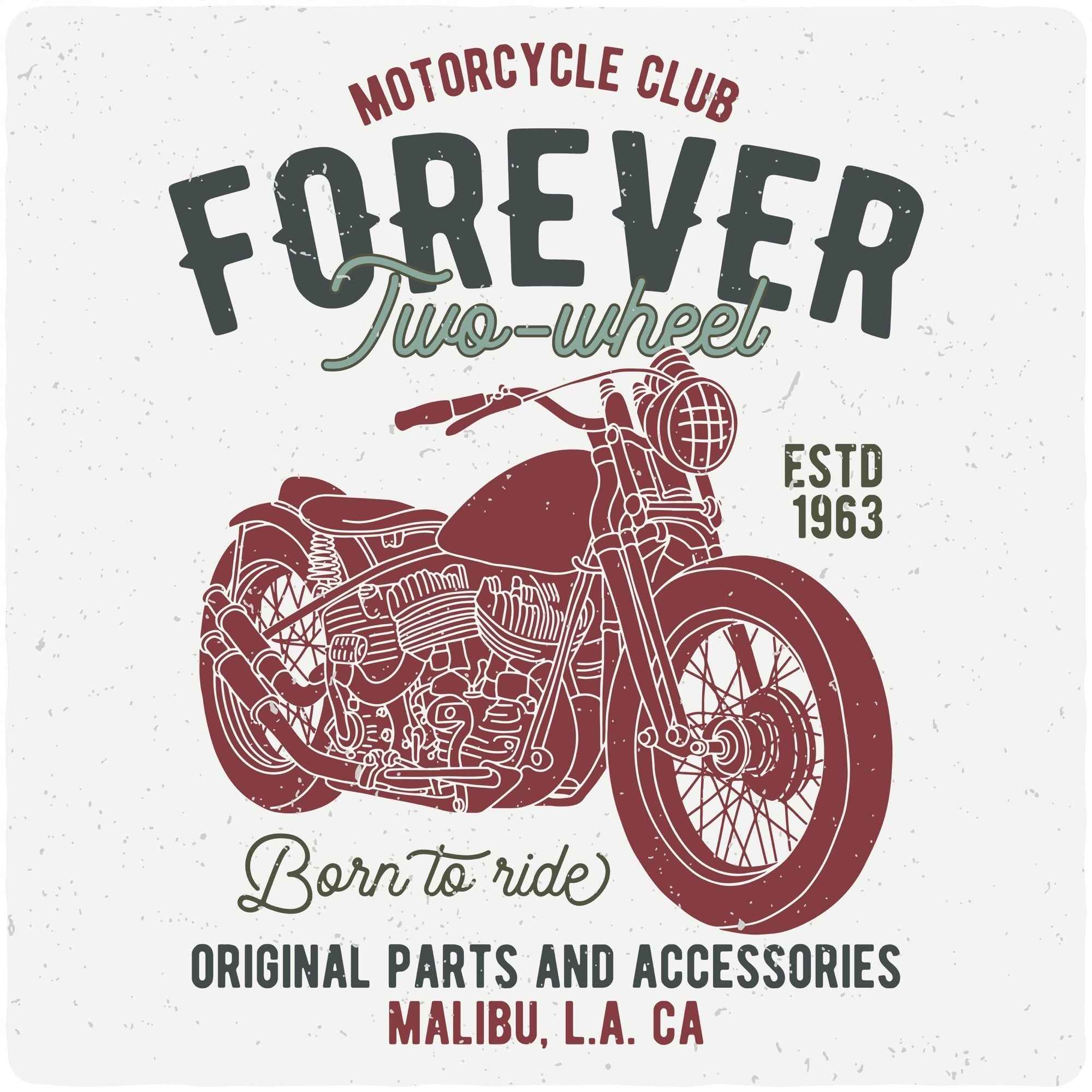 FOREVER TWO WHEEL Men's Bamboo Viscose/Organic Cotton Short Sleeve Graphic T-Shirt