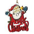 Laser Cut Wooden Ornament - Santa Greetings