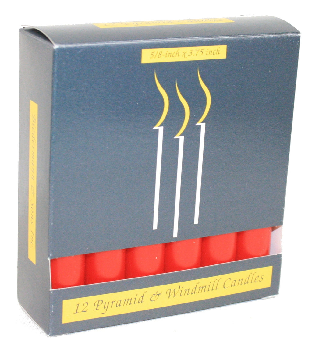 Windmill Candles - Pyramid - Red