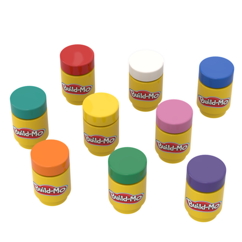 Build-Mo Kids Clay Can for Minifigs