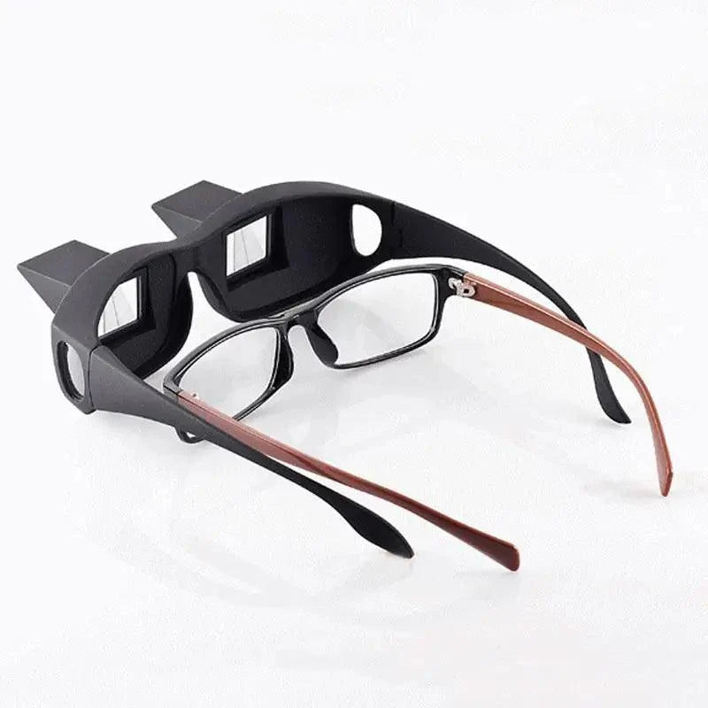 Funny Black Lazy Periscope Horizontal Reading TV Lightweight Sit View Glasses Lie Down Unisex Wide Use Glasses