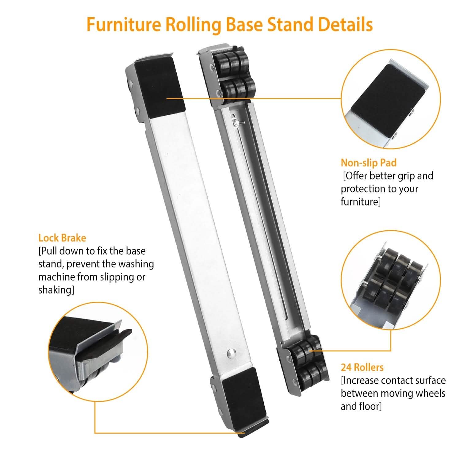 Furniture Dolly Mobile Roller Extendable Base Stand
