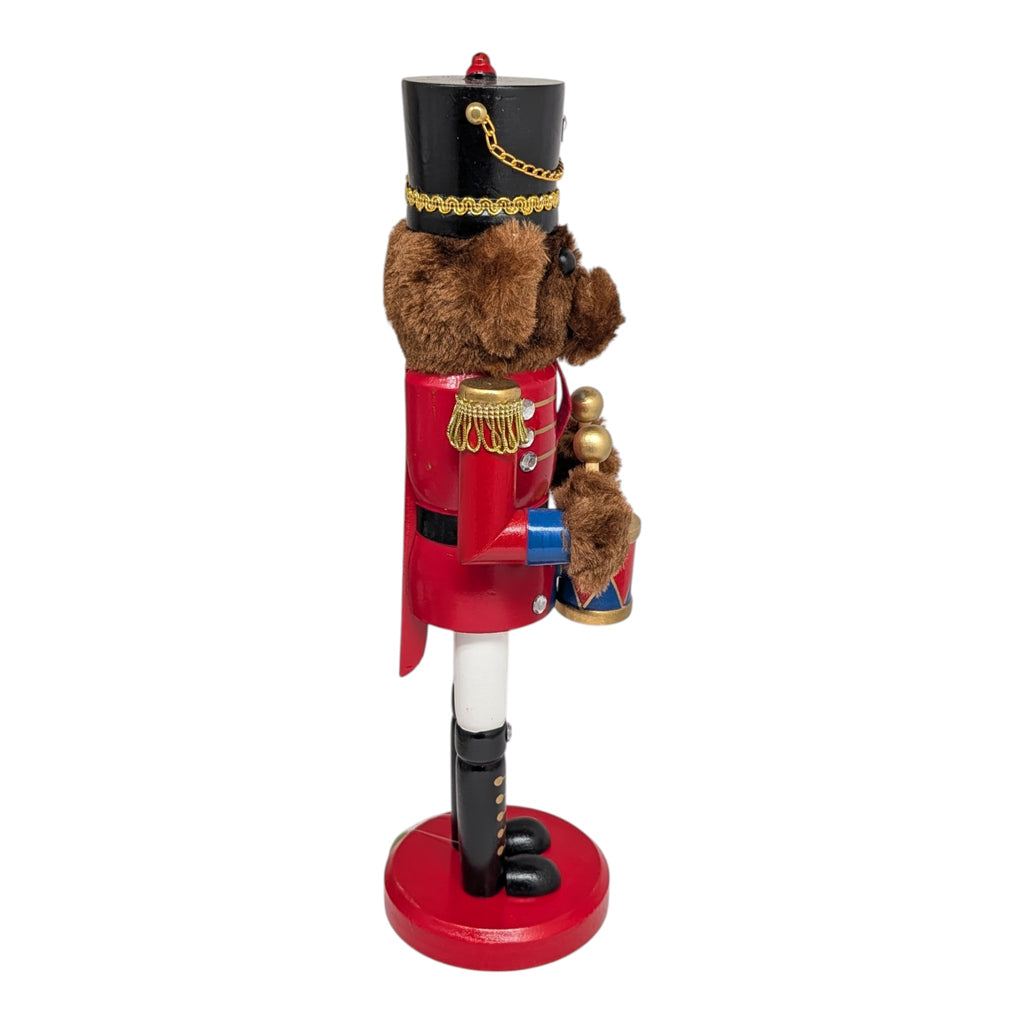 Teddy Bear Drummer Nutcracker