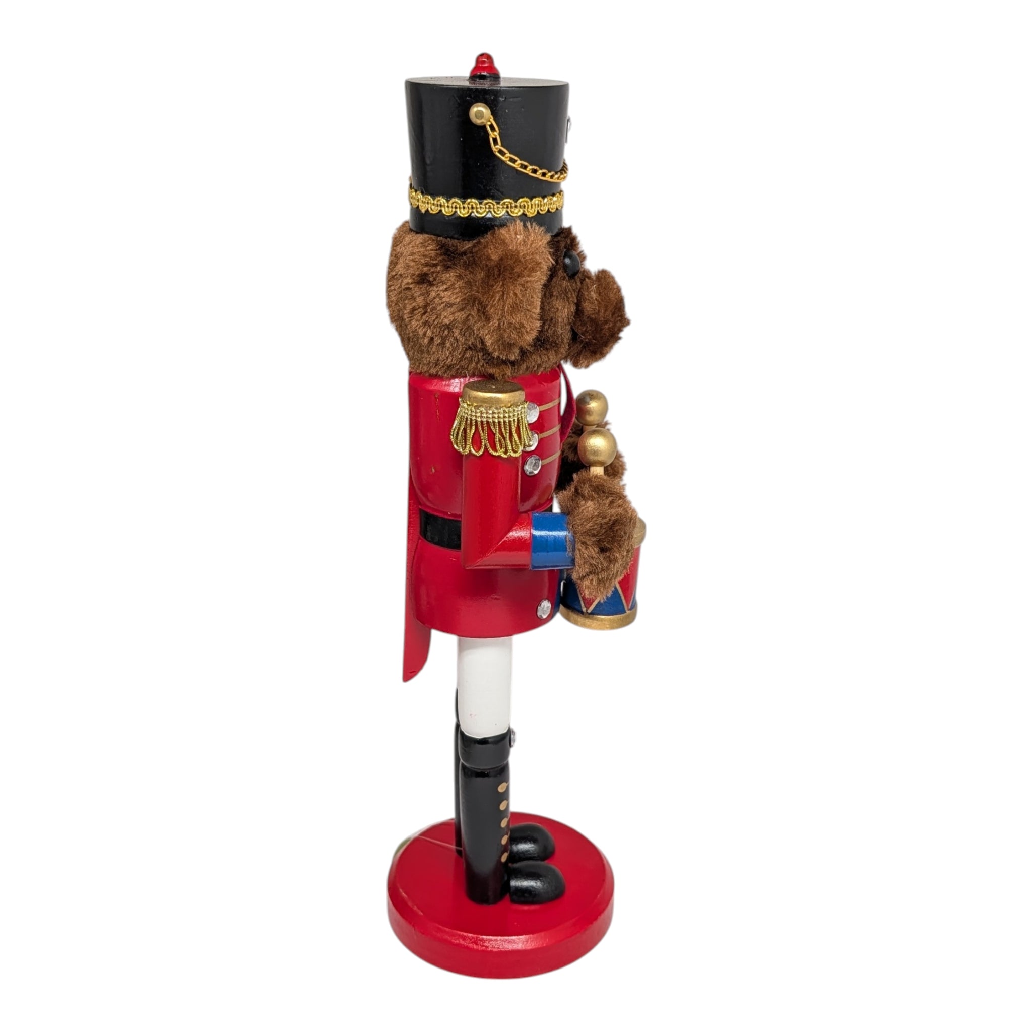 Teddy Bear Drummer Nutcracker