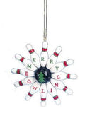 Classic Blue Collar Game Ornament - Bowling