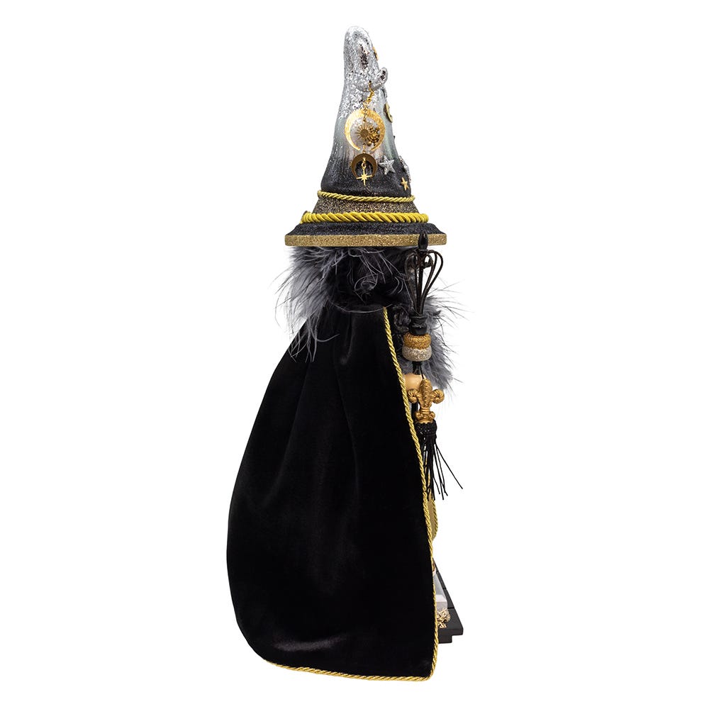 Black And Gold Wizard Nutcracker - 18 Inch