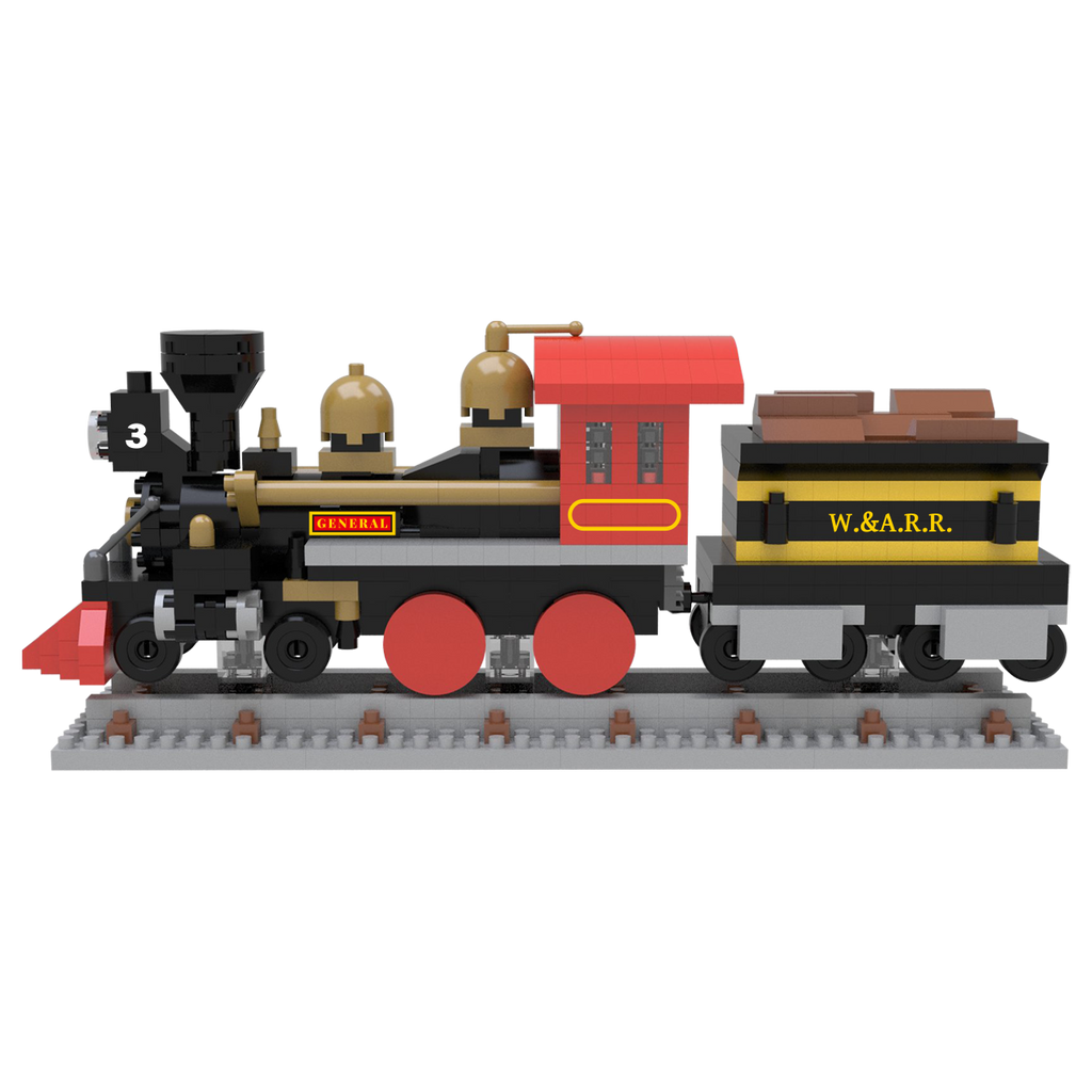 Mini Building Blocks - 4-4-0 Steam Locomotive