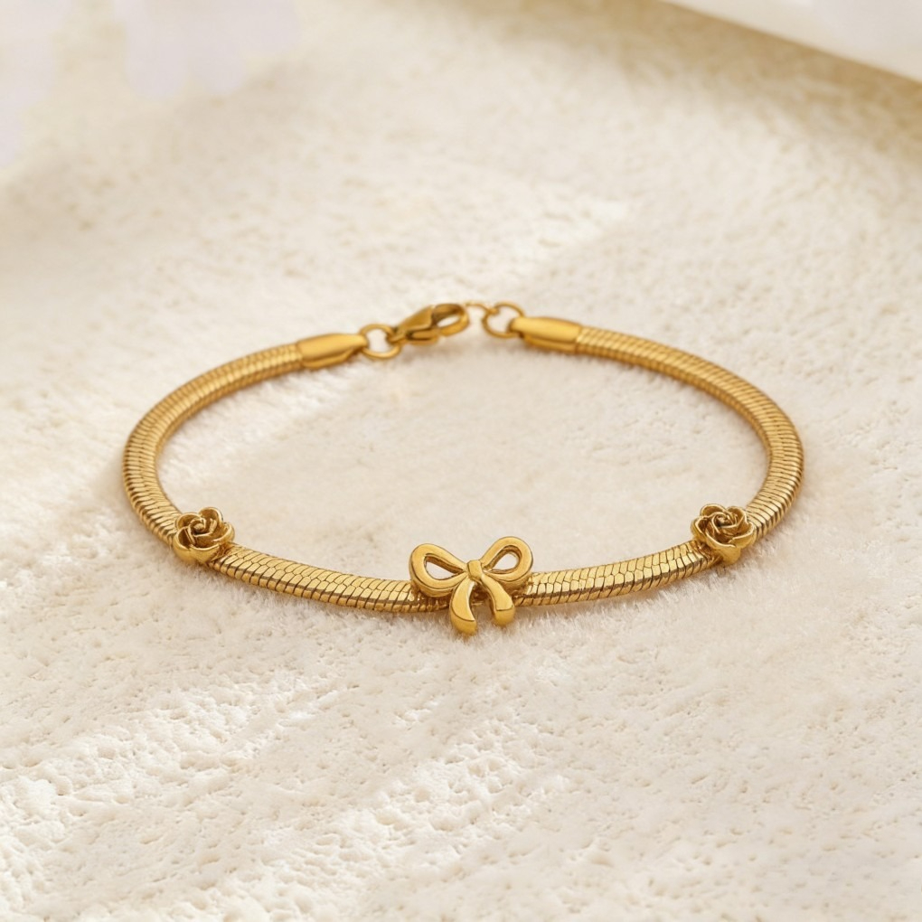 Trendy Snake Chain & Blade Bracelet Set
