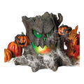 Lighted Smoking Haunted Stump - 12.5 Inch