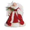 Plaid Cloak Angel Christmas Tree Topper - 12 inch