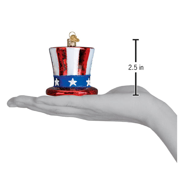 Uncle Sam Hat Glass Ornament