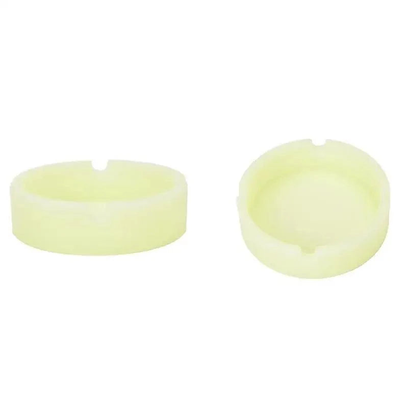 Glow In The Dark Ashtray For Smoking Cigarette Silicone Luminous Unique Design Rubber Soft Fluorescent Ashtrays