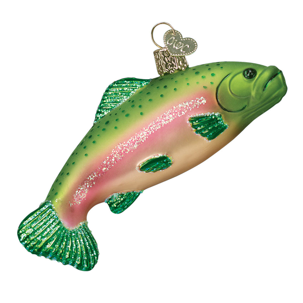 Rainbow Trout Glass Ornament