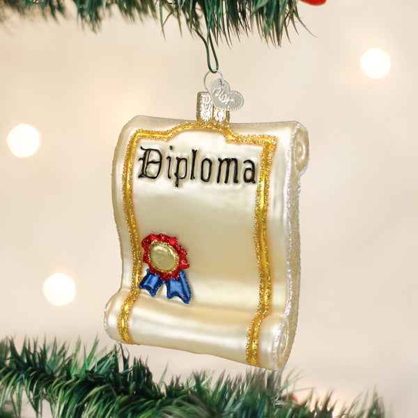Diploma Glass Ornament