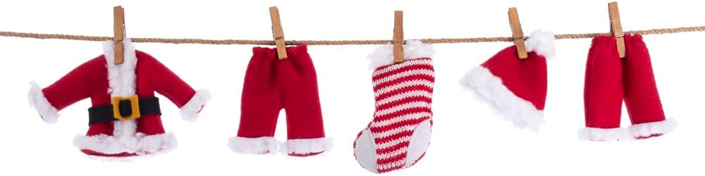 Santa Suit 'Clothesline' Garland - 32 Inches long