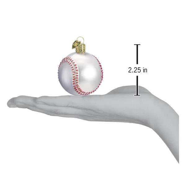 Baseball Glass Ornament