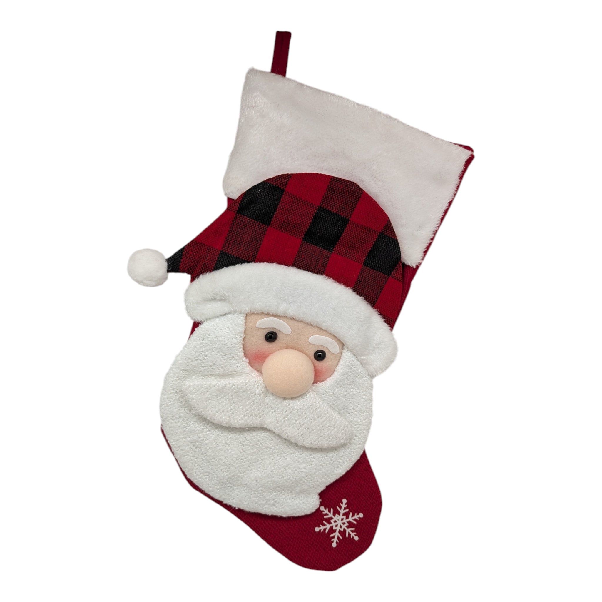 Joyful Santa Plush Stocking