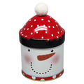 Gift Tin with Pom Pom Hat - Snowman