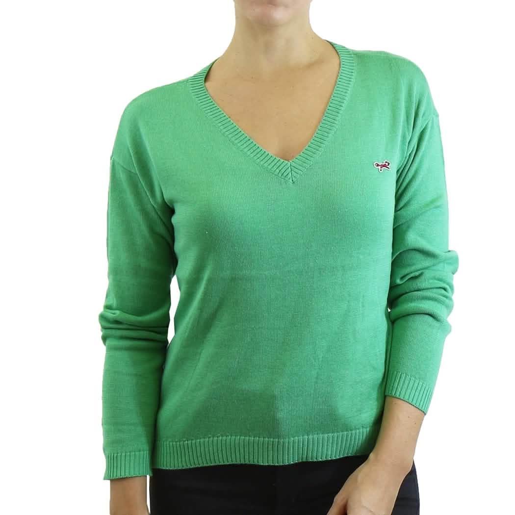 Womens V Neck Long Sleeve Sweater - Assorted Sizes