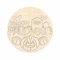 Unfinished Wood Graveyard Halloween Door Sign Kit | Wood Craft Cutouts | 1/4" Thick |