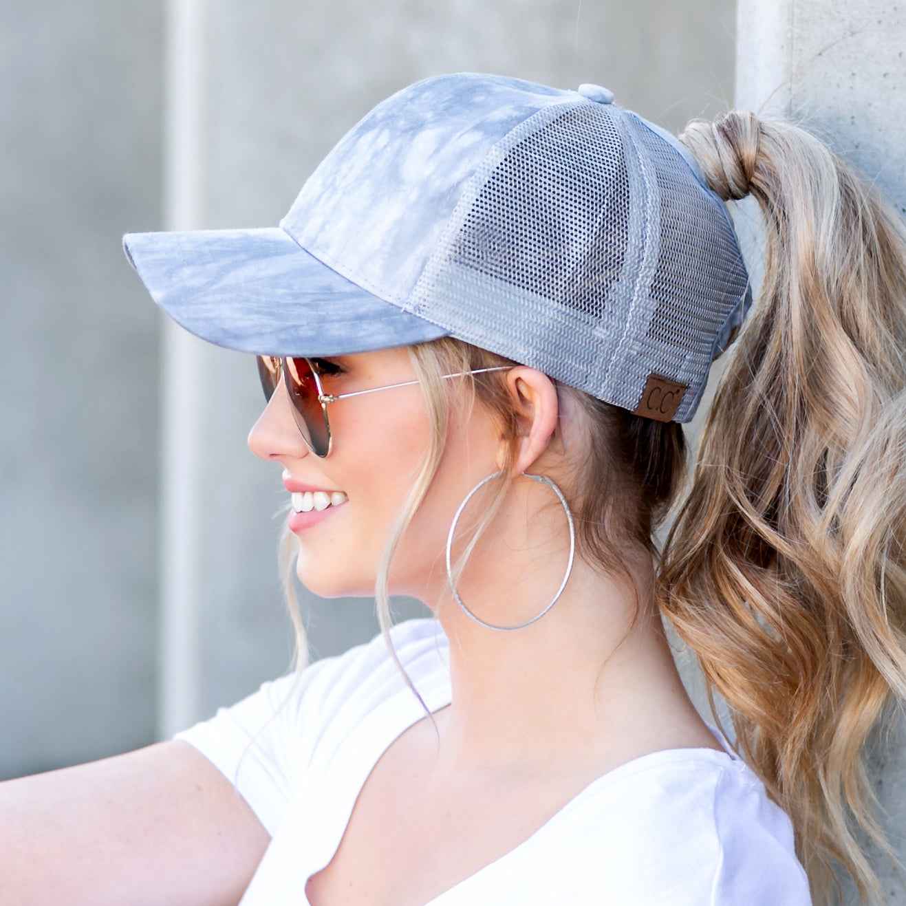 CC Tie Dye Ponytail Caps