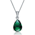 Green Pear Drop Necklace