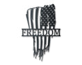 Custom Metal Tattered American Flag Sign | Patriotic Wall Art | Indoor Outdoor | Up to 46" | Over 20 Color Options