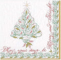 Christmas Calligraphy Paper Cocktail Napkins