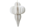 Finial Honeycomb Paper Ornament - 16 Inch -  White