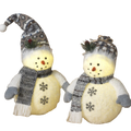 Cozy Lighted Snowman -