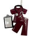 Occupation Scrubs Ornament - Burgundy