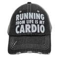 Women's Running From Life is My Cardio Baseball Cap Hat