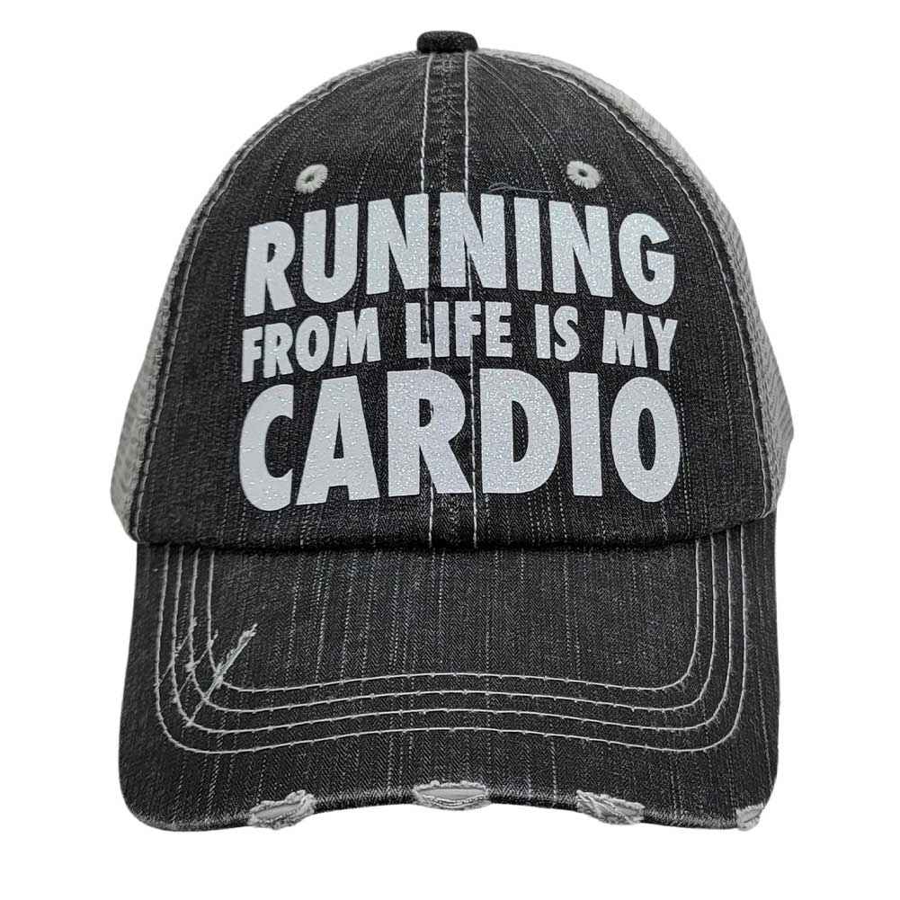 Women's Running From Life is My Cardio Baseball Cap Hat