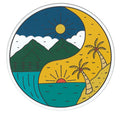 Large Flex Magnet - Yin Yang - Mountains and Beach