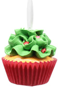Flower Cupcake Ornaments - Green With Shaped Sprinkles